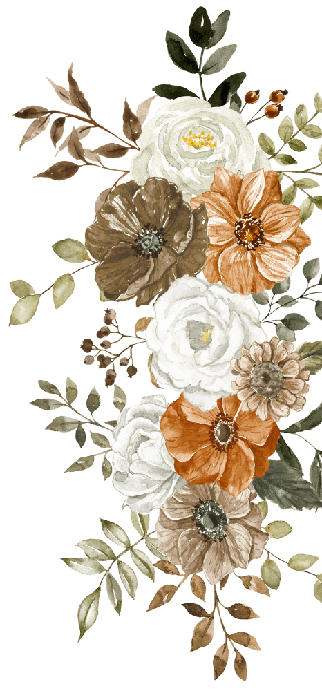rustic brown and orange flower bouquet