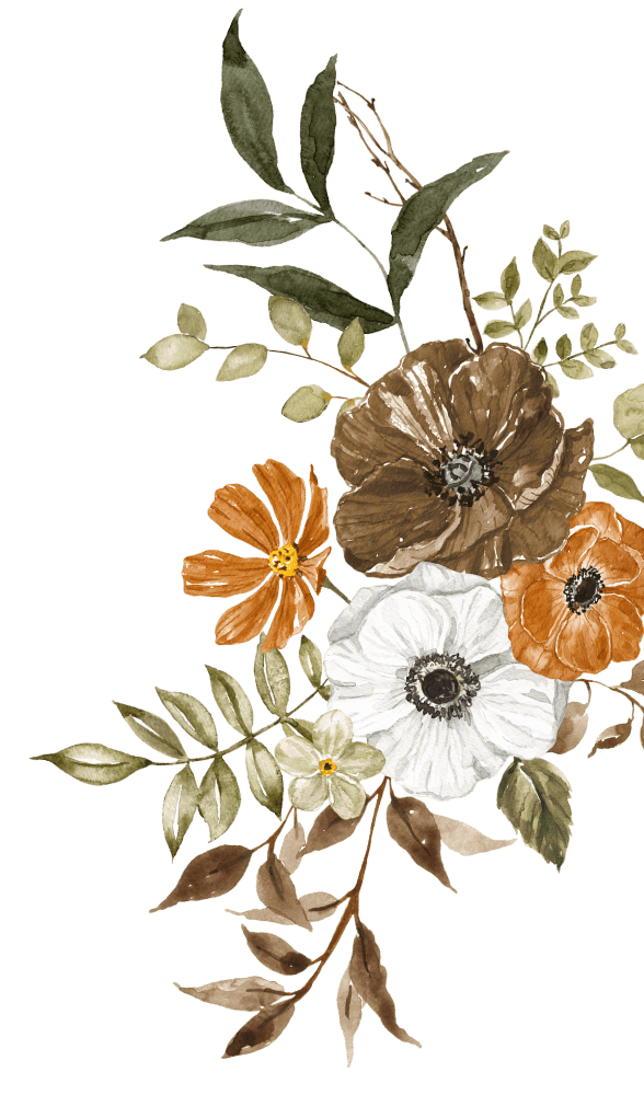 rustic brown and orange flower bouquet