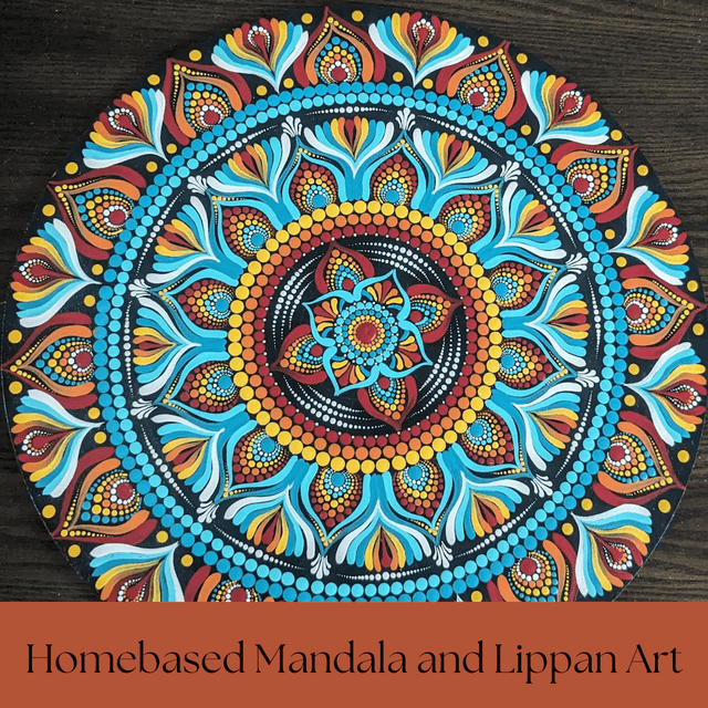 logo for homebased mandala and lippan art