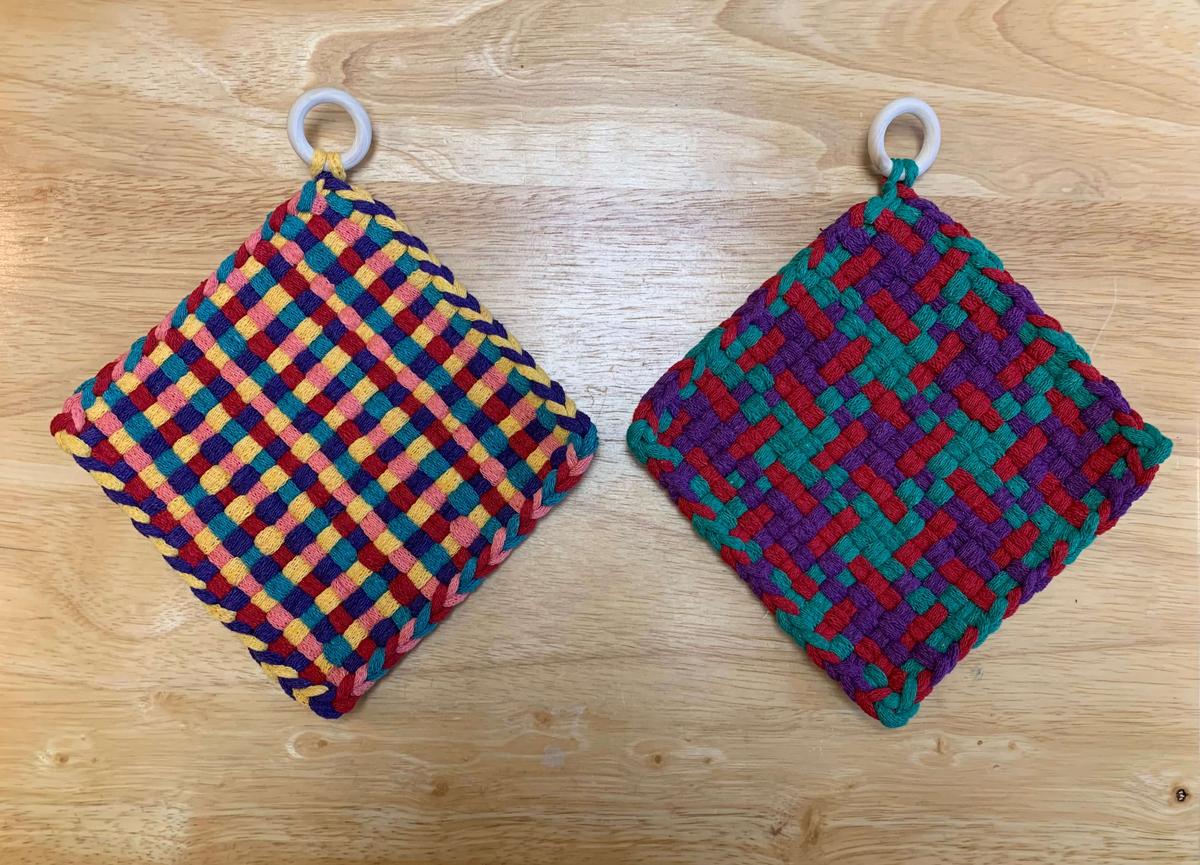custom handmade potholders by Loopsalooza