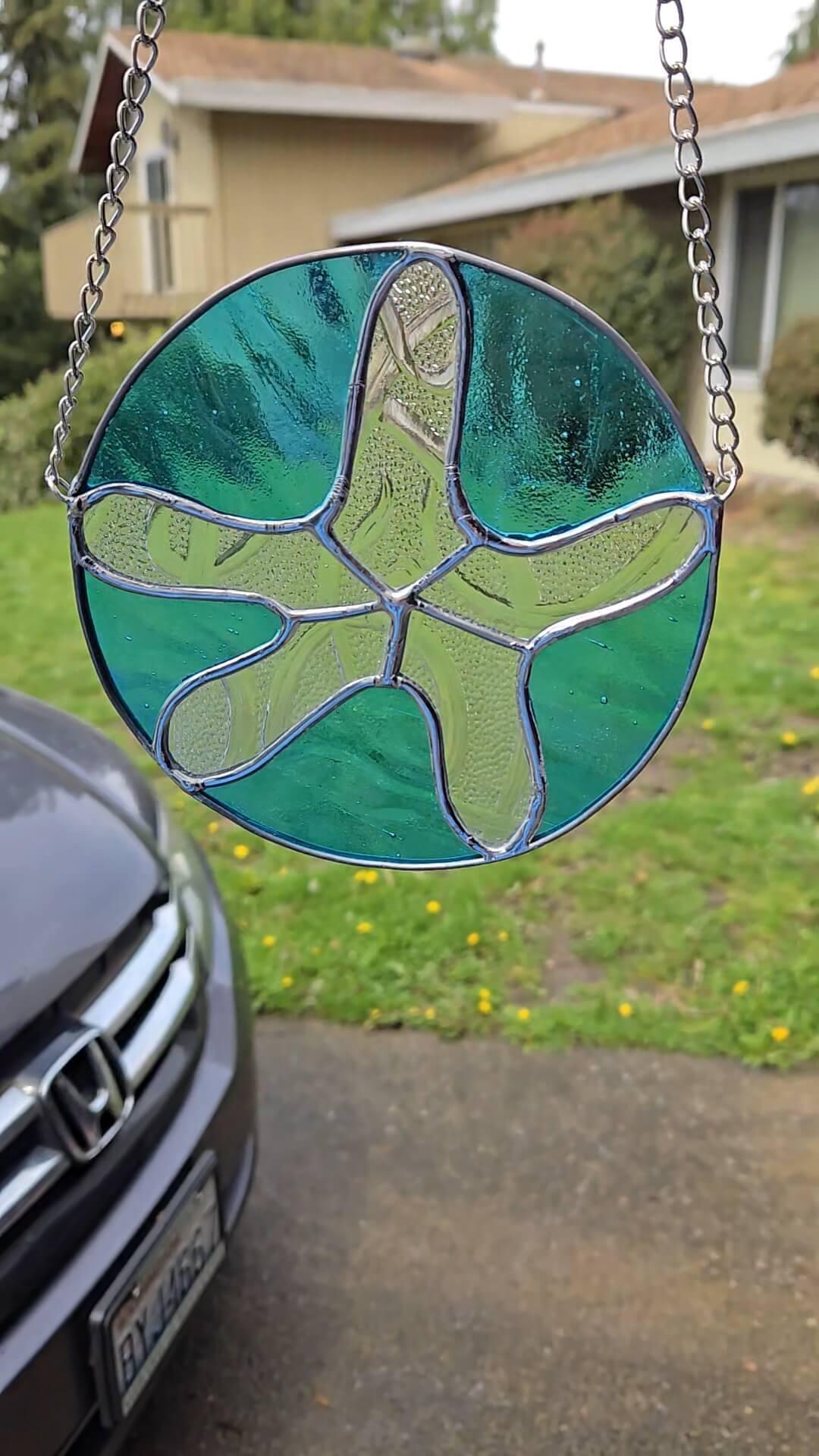 Stained glass by plantern glass and novelty