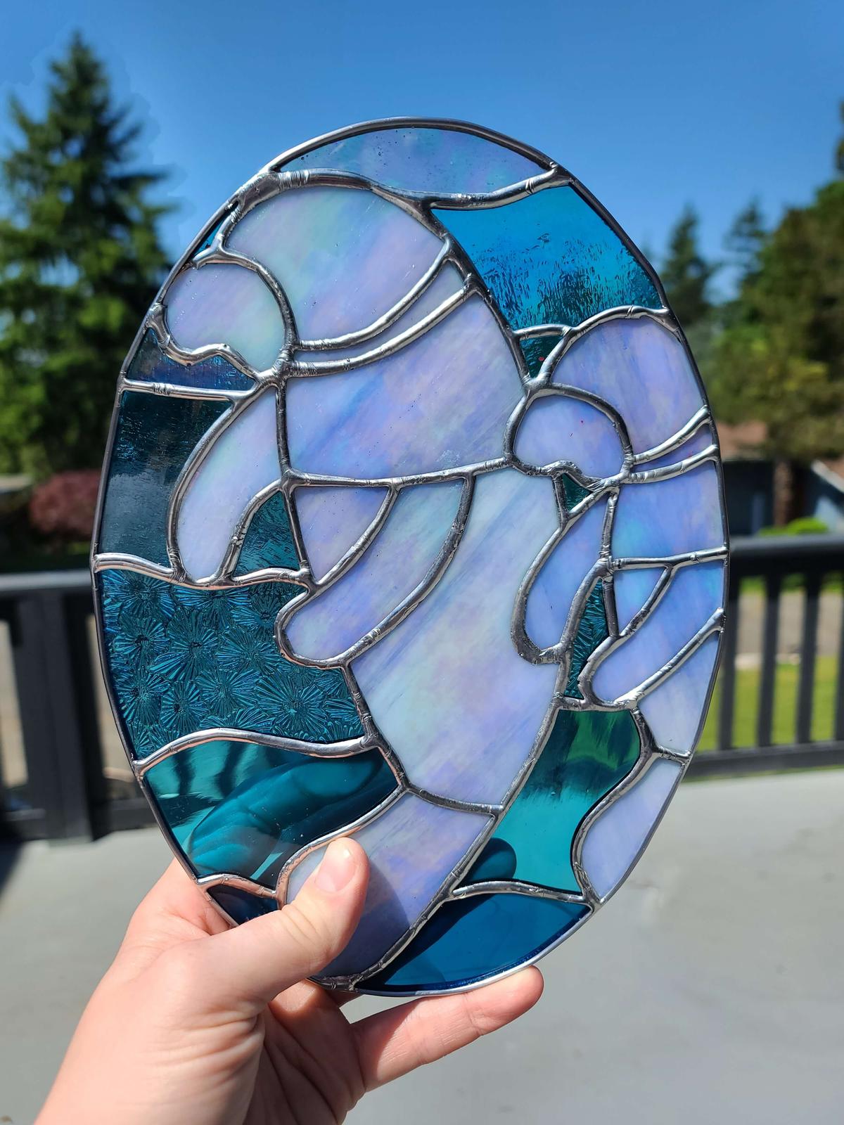 Stained glass by plantern glass and novelty