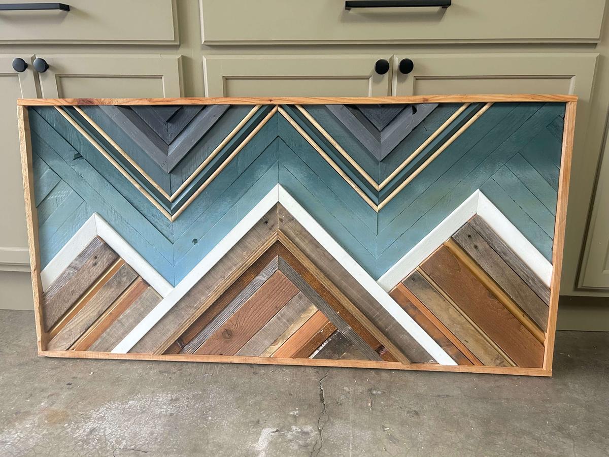 wood mountain art by rustic designs